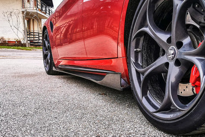 Alfa Romeo Giulia QV Shark Fin Side Skirts - Carbon Fibre - TMC Motorsport