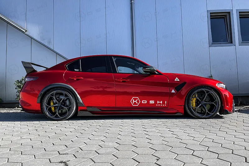 Alfa Romeo Giulia QV Shark Fin Side Skirts - Carbon Fibre - TMC Motorsport