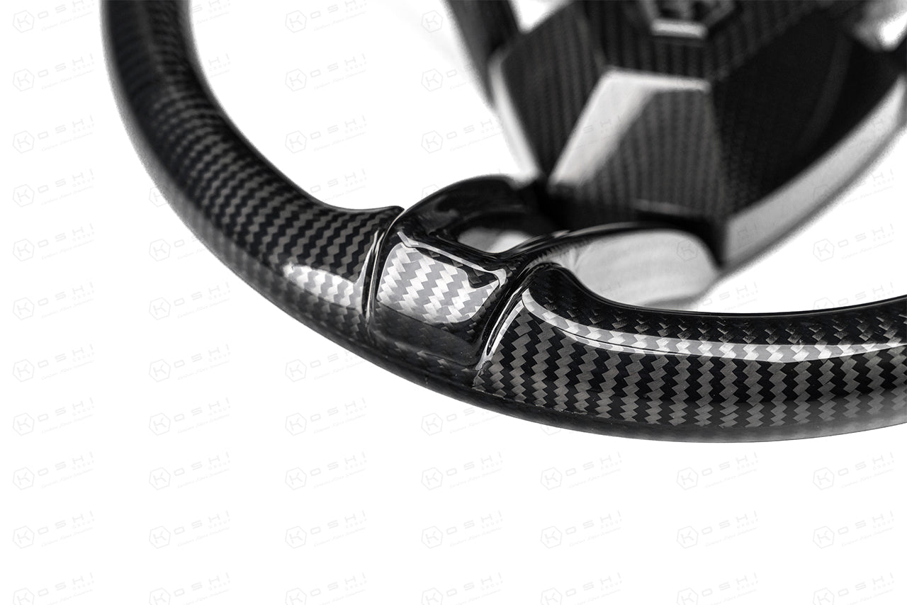 Carbon Fiber 3-Spoke Steering Wheel – KOSHI Design - Carbon Fibre