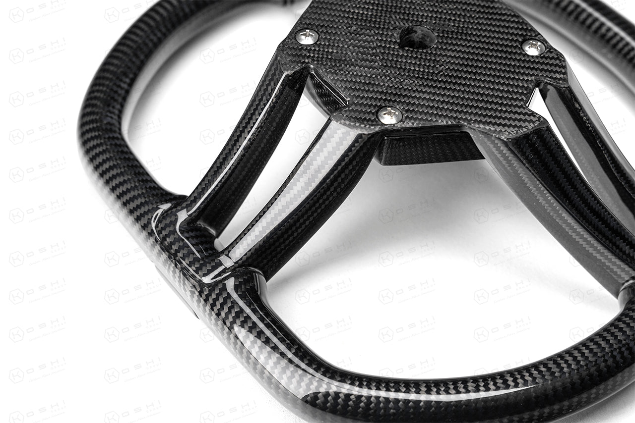 Carbon Fiber 3-Spoke Steering Wheel – KOSHI Design - Carbon Fibre