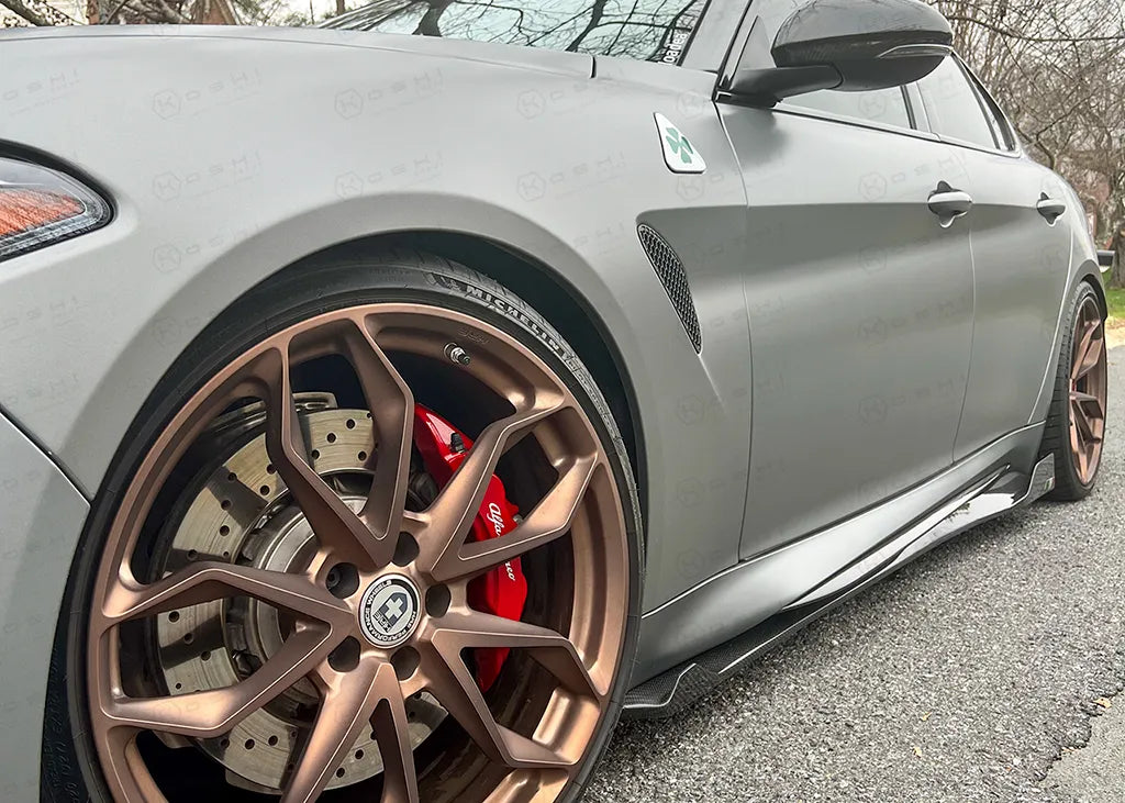Alfa Romeo Giulia QV Shark Fin Side Skirts - Carbon Fibre - TMC Motorsport