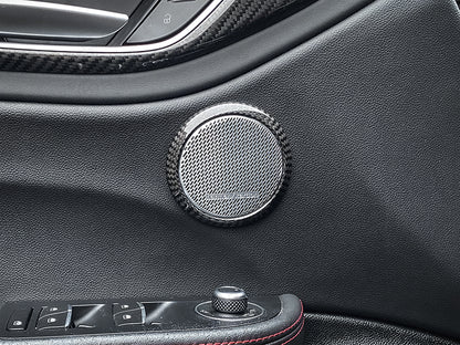 Alfa Romeo Giulia Front Door Small Speaker Frame - Carbon Fibre