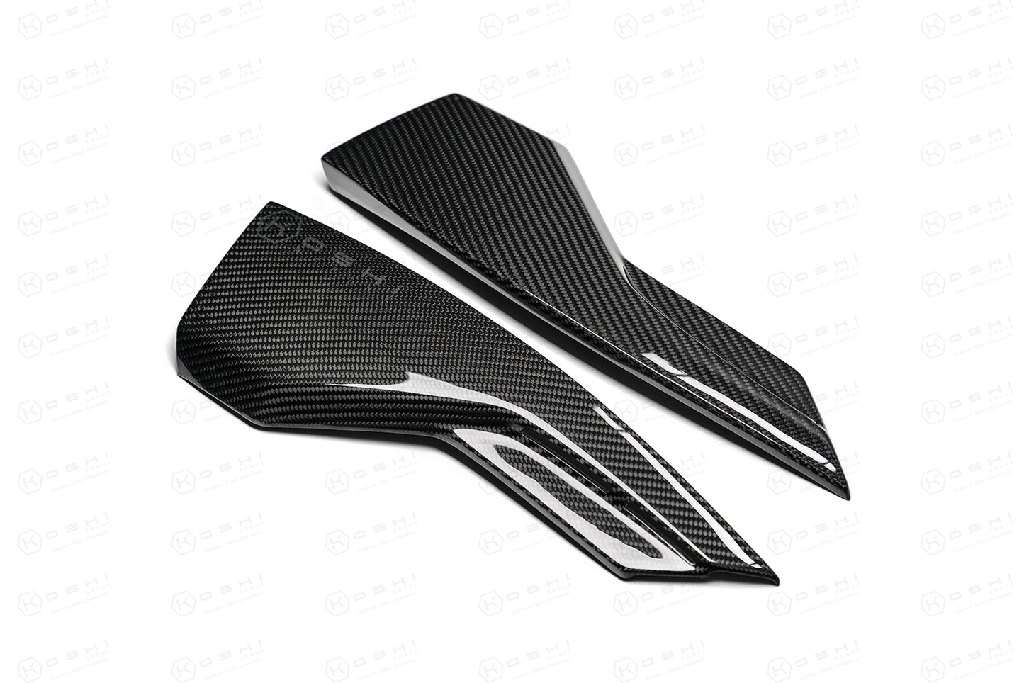 Carbon Fiber Engine Air Scoops for Mercury V8 Outboard, 500R, 450R, 300R, 300 VERADO - Carbon Fibre