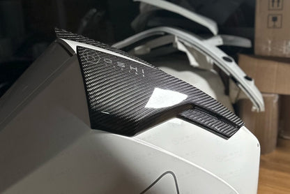 Carbon Fiber Engine Air Scoops for Mercury V8 Outboard, 500R, 450R, 300R, 300 VERADO - Carbon Fibre
