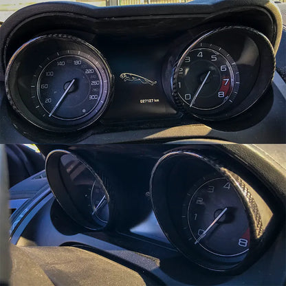 Jaguar F-Type Instrumententafel-Kreise-Abdeckung - Carbonfaser
