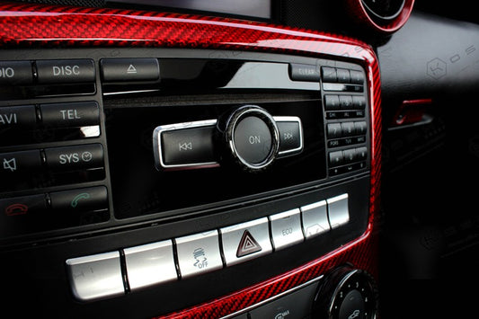 Mercedes Benz SLK R172 Sound Volume Control Button Cover - Carbon Fibre