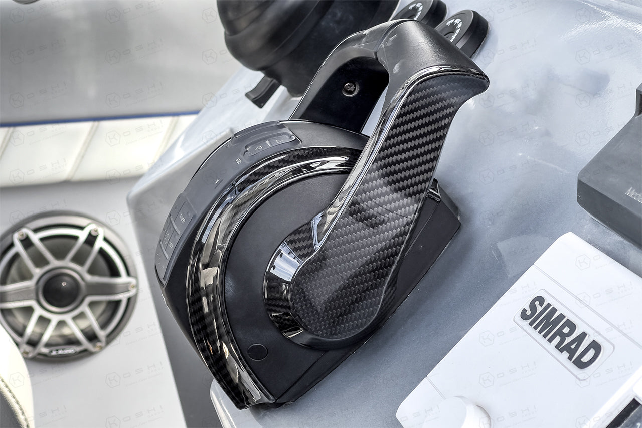 Mercury DTS Dual Handle Electronic Remote Control Throttle Cover - Carbon Fibre