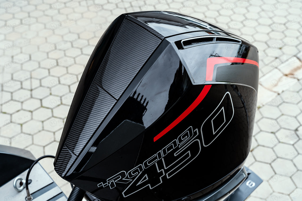 Mercury V8 Outboard Cowling Accent Panel Kit (500R, 450R, 300R, 300 VERADO) - Carbon Fibre