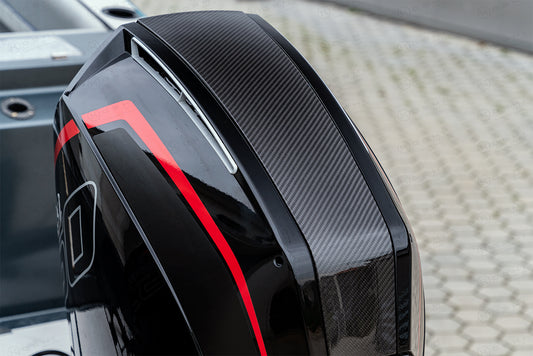 Mercury V8 Outboard Cowling Accent Panel Kit (500R, 450R, 300R, 300 VERADO) - Carbon Fibre