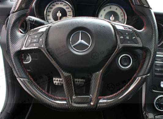 Mercedes Benz SLK R172 steering wheel trim - Carbon Fibre