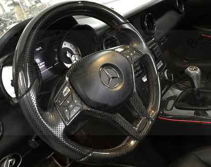 Mercedes Benz SLK R172 steering wheel trim - Carbon Fibre