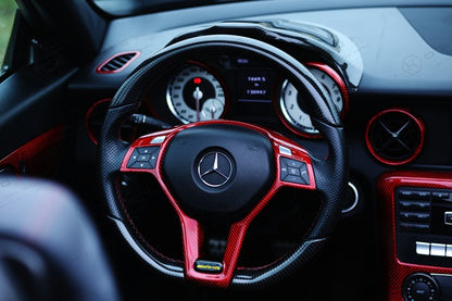 Mercedes Benz SLK R172 steering wheel trim - Carbon Fibre