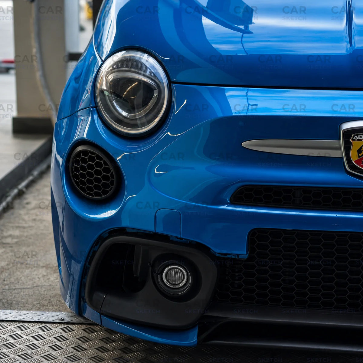 Abarth 595 Restyling / Facelift Front Air Ducts Honeycomb or Air Scoop DRL Delete