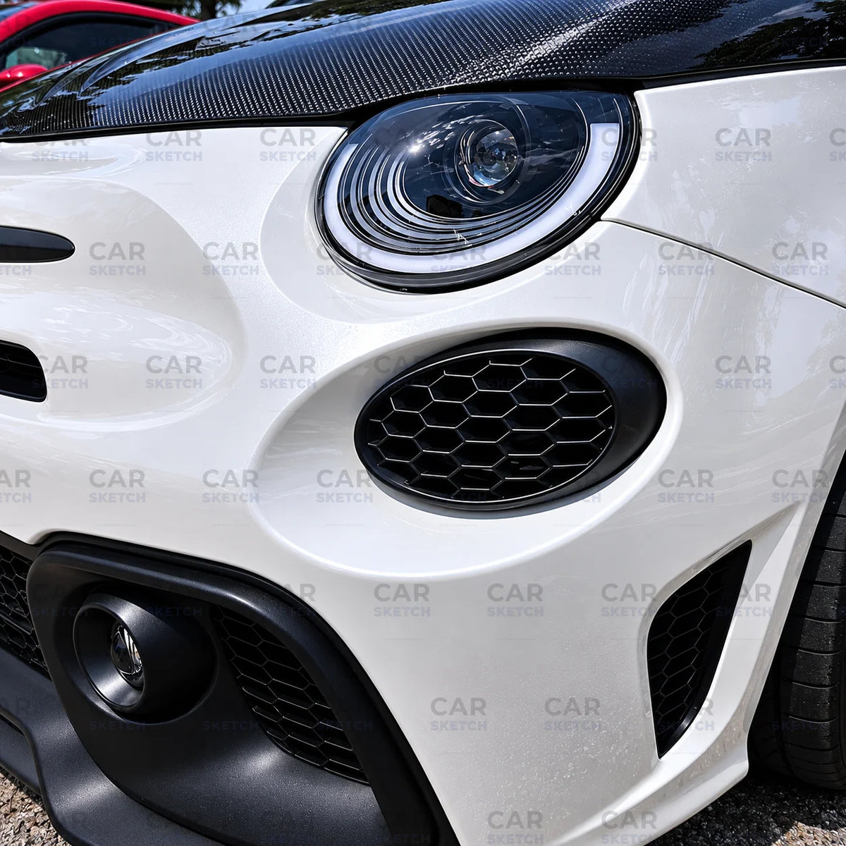 Abarth 595 Restyling / Facelift Front Air Ducts Honeycomb or Air Scoop DRL Delete