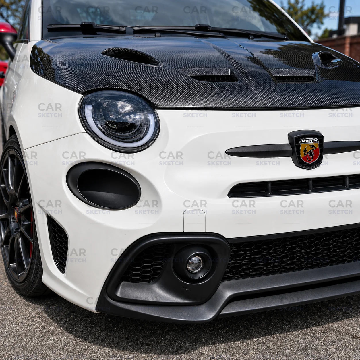 Abarth 595 Restyling / Facelift Front Air Ducts Honeycomb or Air Scoop DRL Delete