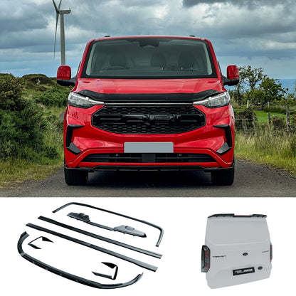 Ford Transit Custom MK2 2024 on TAILGATE LWB Full Low Line Aero Kit In Gloss Black