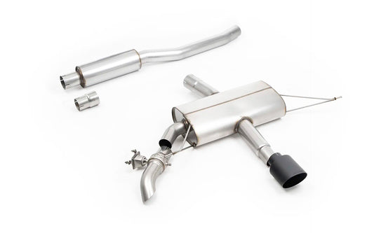 F66 Mini JCW - Resonated Particulate Filter-back System with Cerakote Black Tips (ECE Approval Coming Soon)