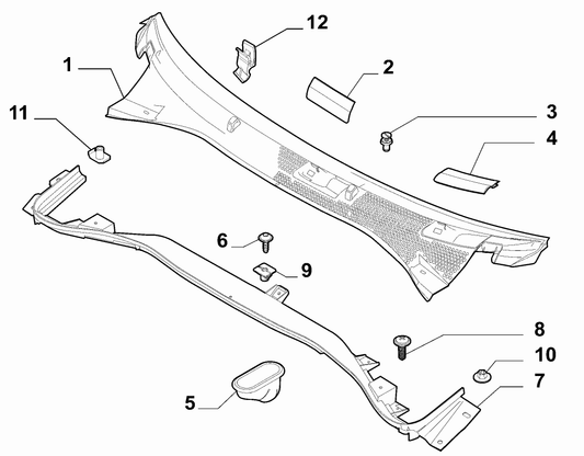 Genuine Abarth 500 / 595 / 695 Scuttle Screw