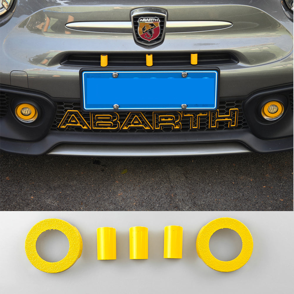 Abarth 500 / 595 / 695 Front Intake Grill Covers & Fog Lamp Covers - TMC Motorsport