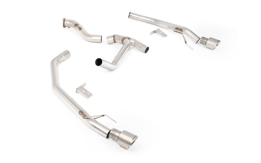 Ford Ranger 3.0 V6 TDCI/ VW Amarok V6 Diesel - Axle Back System with Brushed Titanium Tips