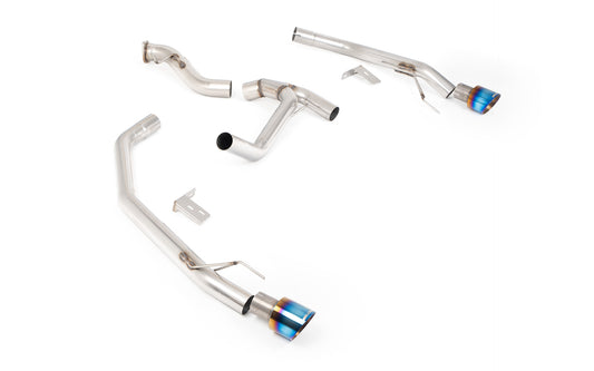 Ford Ranger 3.0 V6 TDCI/ VW Amarok V6 Diesel - Axle Back System with Burnt/Blue Titanium Tips