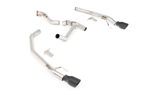 Ford Ranger 3.0 V6 TDCI/ VW Amarok V6 Diesel - Axle Back System with Cerakote Black Tips