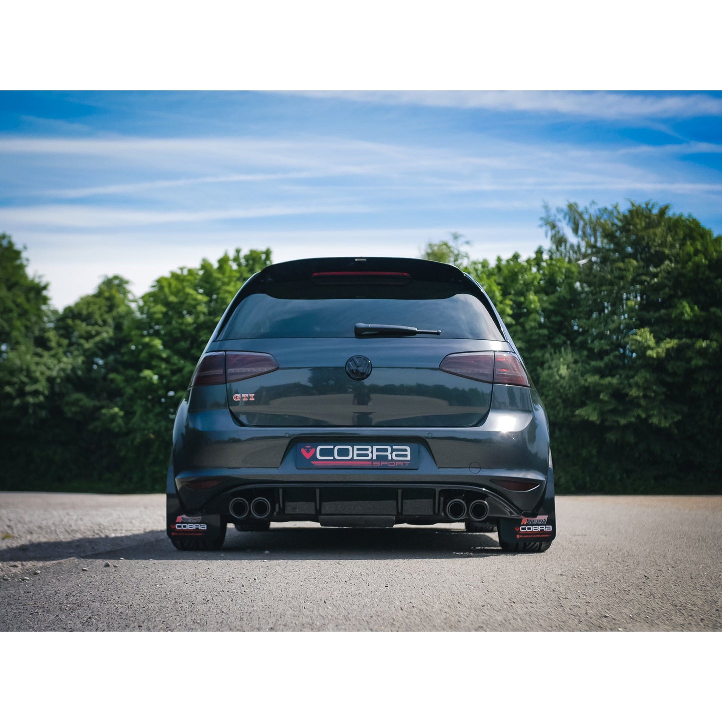 Cobra Sport VW Golf GTI (Mk7) 2.0 TSI (5G) (12-17) Quad Exit Race Rear Axle Back (back box delete) Golf R Style Performance Exhaust - TMC Motorsport