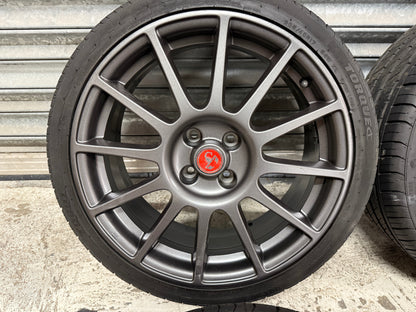 Used Genuine Abarth 500 / 595 17" SS Alloy Wheel Set (Matt Graphite) - TMC Motorsport