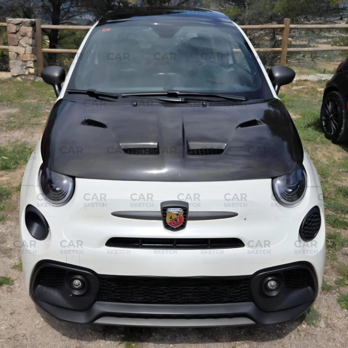 Abarth 595 Restyling / Facelift Front Air Ducts Honeycomb or Air Scoop DRL Delete