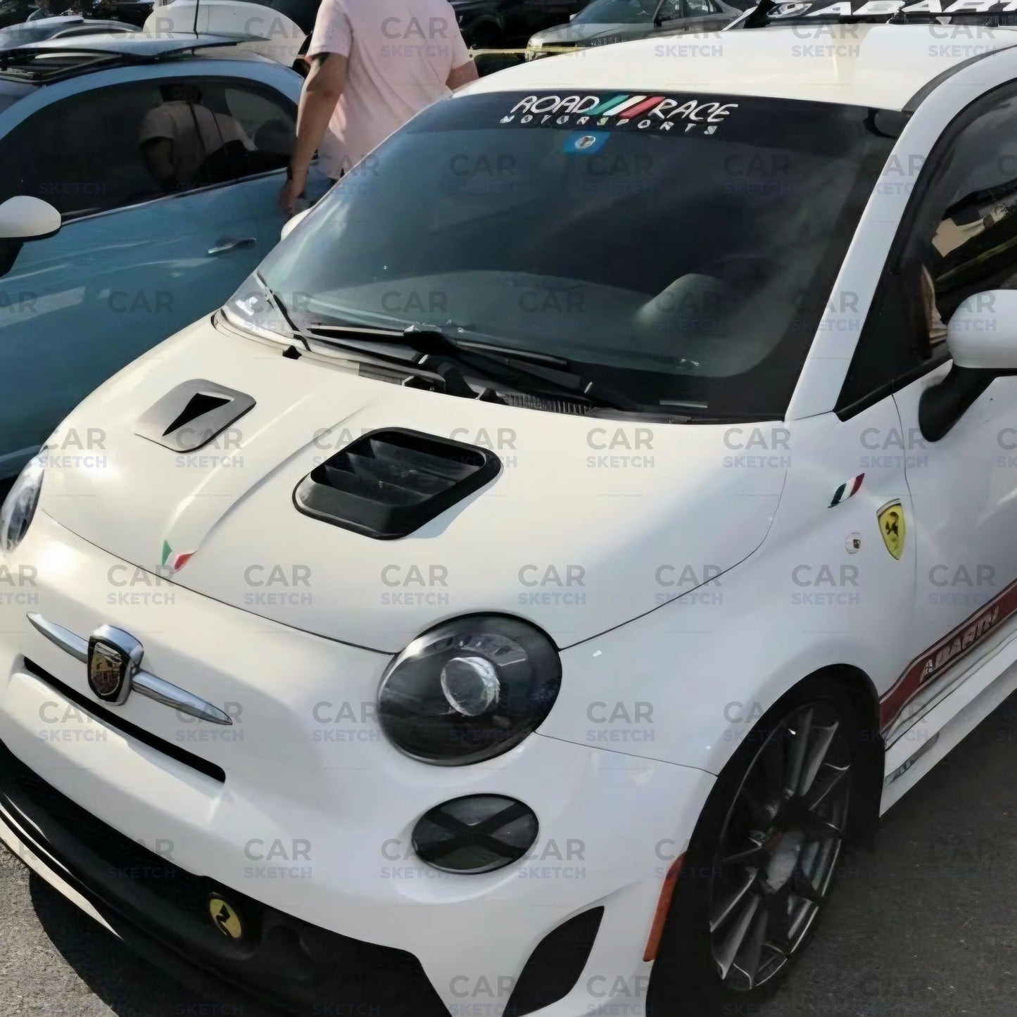 Abarth 595 Restyling / Facelift Front Air Ducts Honeycomb or Air Scoop DRL Delete