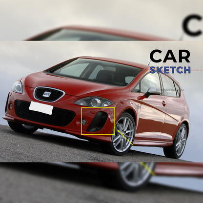 Seat Leon 1PL Linea R/BTCC Front Bumber Grille * 1PL 807 225 - 1PL 807 226 9B9 *
