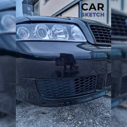 Audi A4 B6 UltraSport Package Front Bumper Side Lower Grills *No Fog Light Hole*