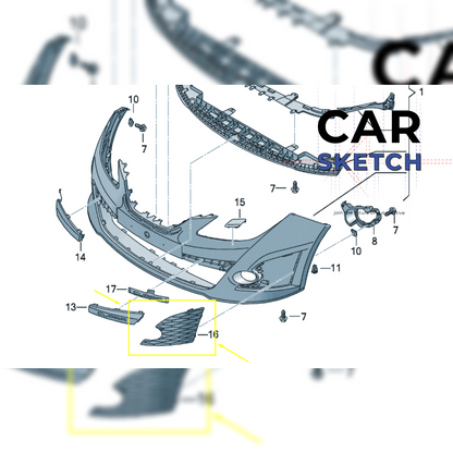 Seat Ibiza 6J Cupra/Bocanegra Front Bumper Side Grilles * 6JL 853 666 - 6JL 853 665 *