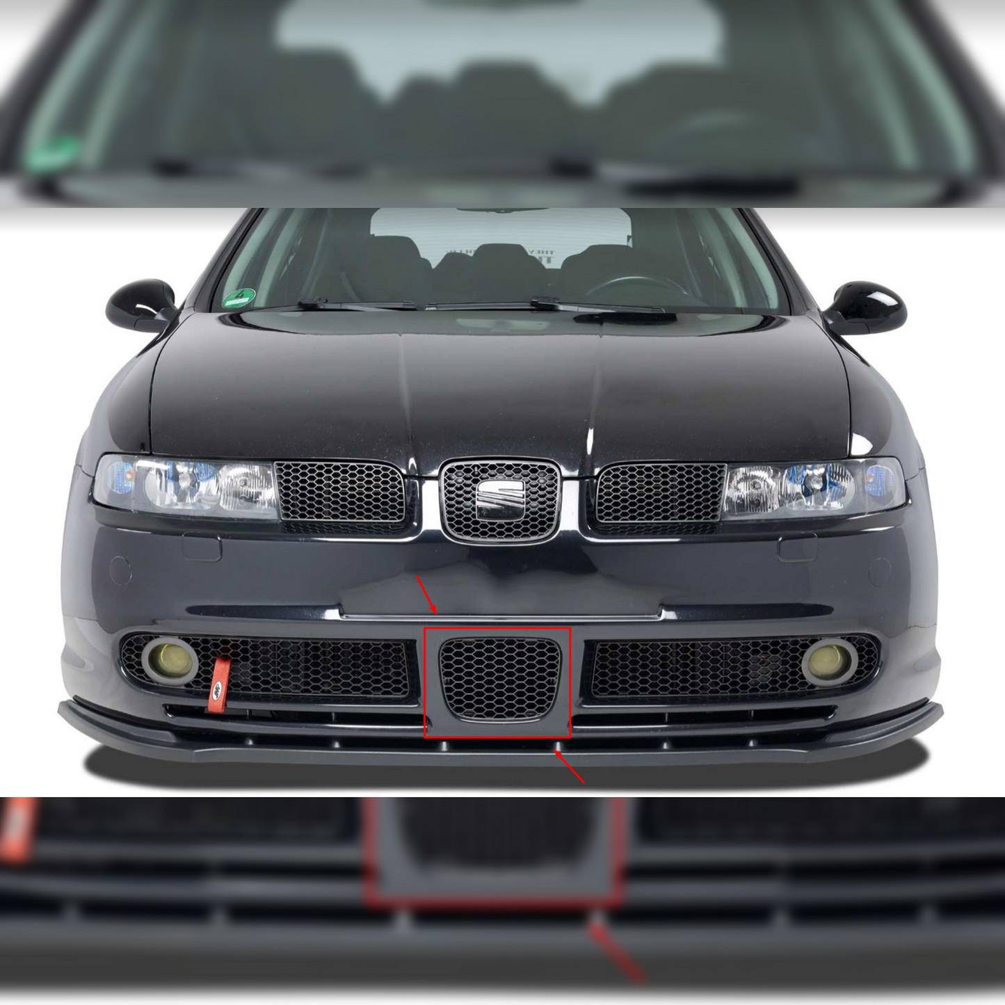 Seat Leon 1M FR Front Bumper Center Lower Grille * 1M0 853 668 F *