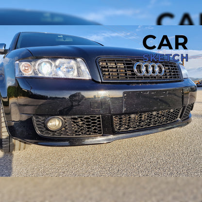 Audi A4 B6 UltraSport Package Front Bumper Center Lower Grille in Honeycomb * 8E0 807 647 D * (3-Piece Design)