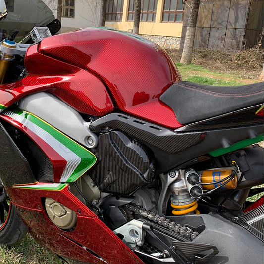 Ducati Panigale V4 S subframe protectors - Carbon Fibre