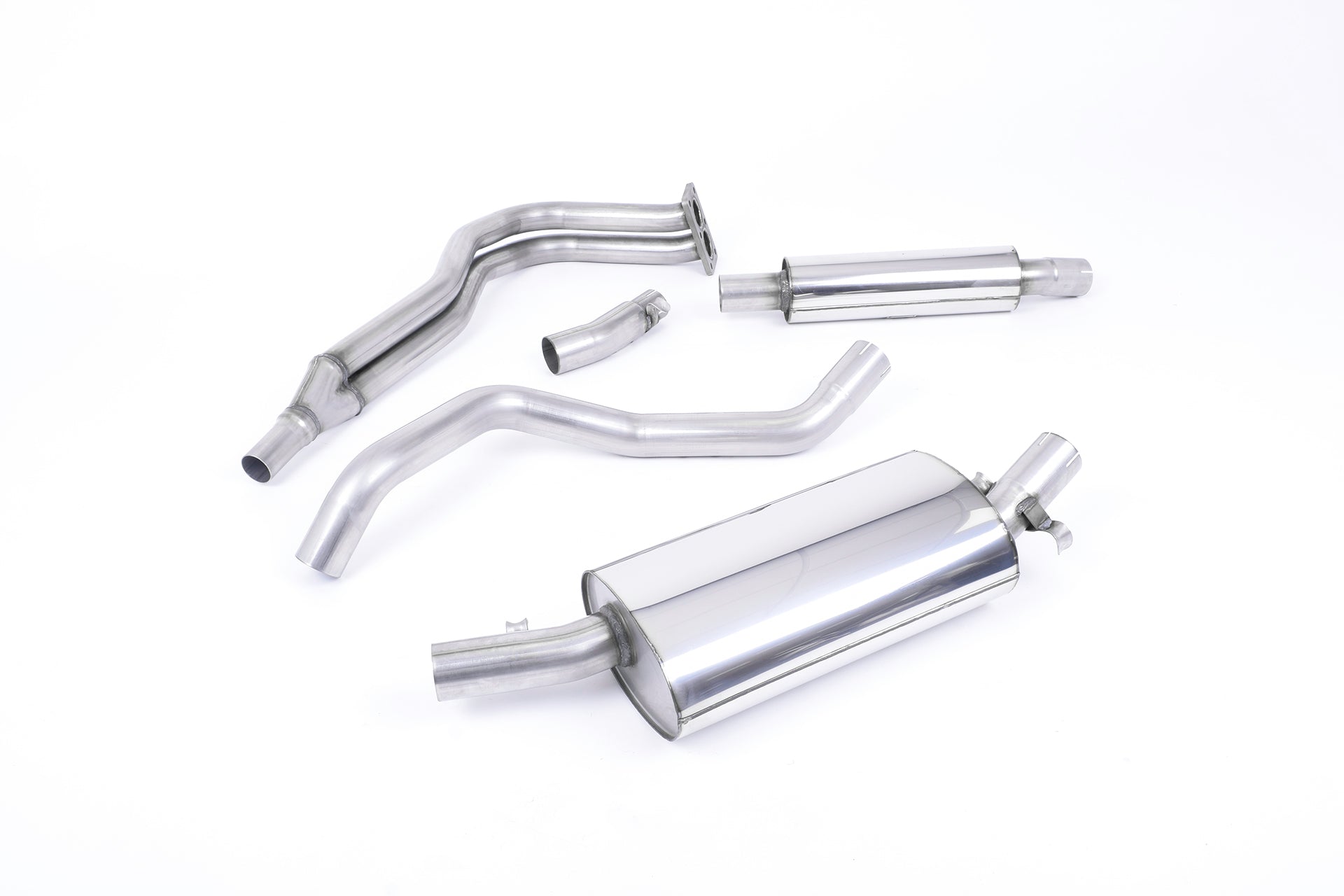 VW Golf GTI Mk1 - Resonated (Quieter) Manifold-Back Exhaust System with Polished Tip (For OE Manifold)