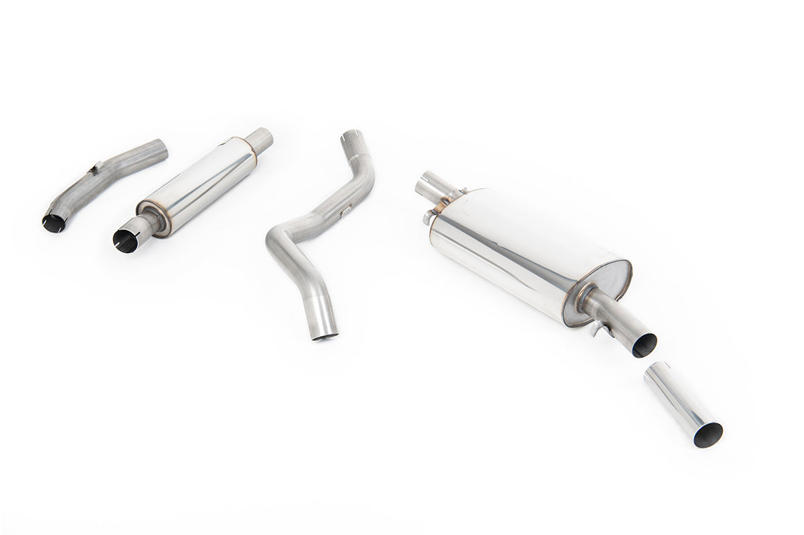 VW Golf GTI Mk1 - Resonated (Quieter) Manifold-Back Exhaust System with Polished Tip (For Aftermarket Manifold)