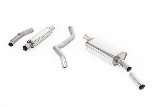 VW Golf GTI Mk1 - Resonated (Quieter) Manifold-Back Exhaust System with Polished Tip (For Aftermarket Manifold)