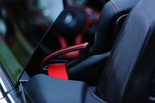 Mercedes Benz SLK R172 Seatbelt Holder Cover - Carbon Fibre