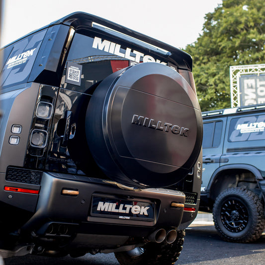 Milltek Embossed Spare Wheel Cover - Satin Black