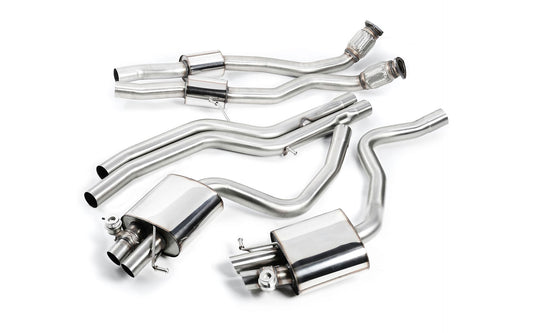 Audi RS4 B8 Avant - Non-Resonated Cat-Back Exhaust System - Uses OE Trims