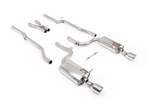 Audi S4 B6 - Non-Resonated (Louder) Cat-Back Exhaust System with GT100 Trims