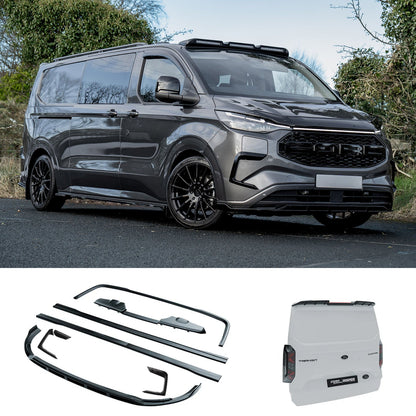 Ford Transit Custom MK2 2024 on PHEV TAILGATE SWB  Full Low Line Aero Kit In Gloss Black