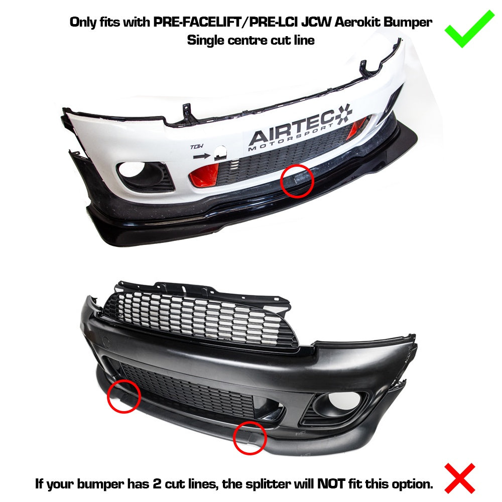 AIRTEC Motorsport Front Splitter for Mini R56 Cooper S (PRE-FACELIFT/PRE-LCI JCW Bumper) - TMC Motorsport