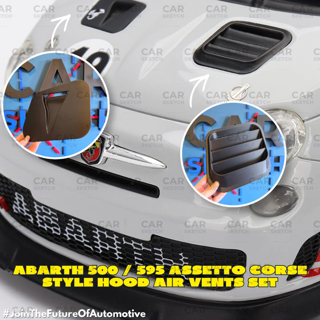 Abarth 500 / 595 Assetto Corse Style Hood Air Vents Set