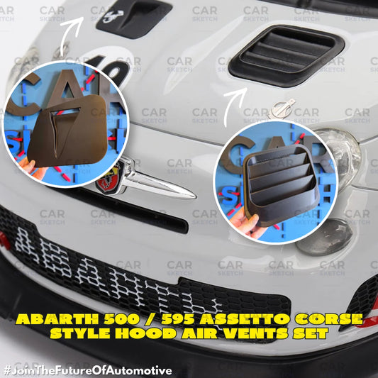 Abarth 500 / 595 Assetto Corse Style Hood Air Vents Set
