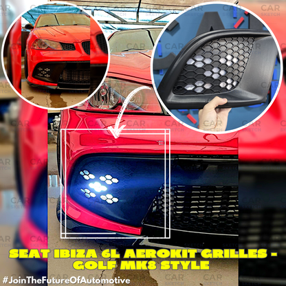 Seat Ibiza 6L Aero Kit Front Lower Grilles – Golf MK8 Style by Carsketch