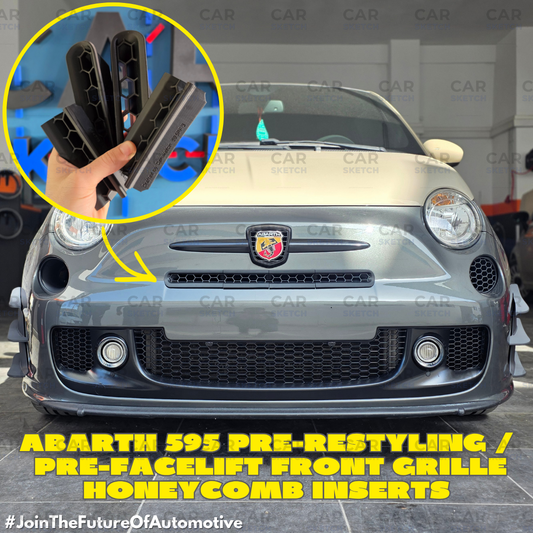 Abarth 595 Pre-Restyling / Pre-Facelift Front Grille Honeycomb Inserts