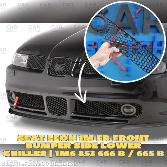 Seat Leon 1M FR Front Bumper Side Lower Grilles | 1M6 853 666 B / 665 B